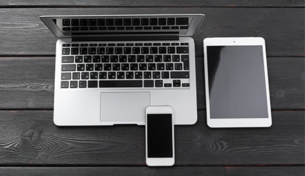 responsive website design on laptops, tablets and mobiles