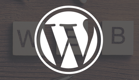 wordpress logo with the words web in background